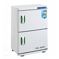 Double Layer Towel Warmer Sterilizer Machine Salon Use Uv Light Sterilization Cabinet with two doors 46A